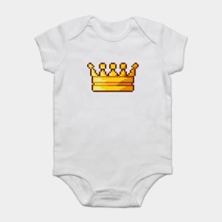 king's crown pixel Baby Bodysuit